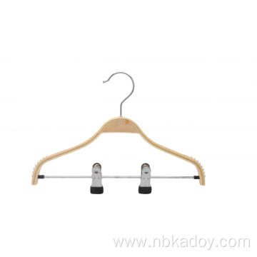 WOODEN STAINLESS STEEL CLIP HOUSEHOLD HANGER